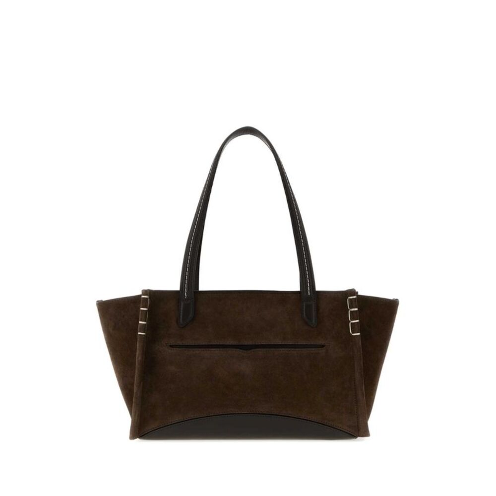 Jw Anderson Women Chocolate Suede Loafer Handbag
